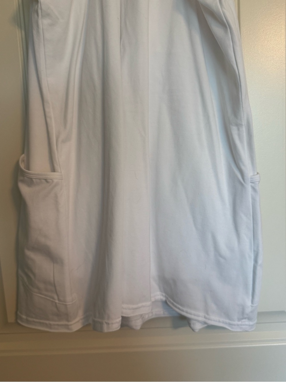 Sincerly Jules White Racerback Pocket Chemise Slip - Picture 6 of 7
